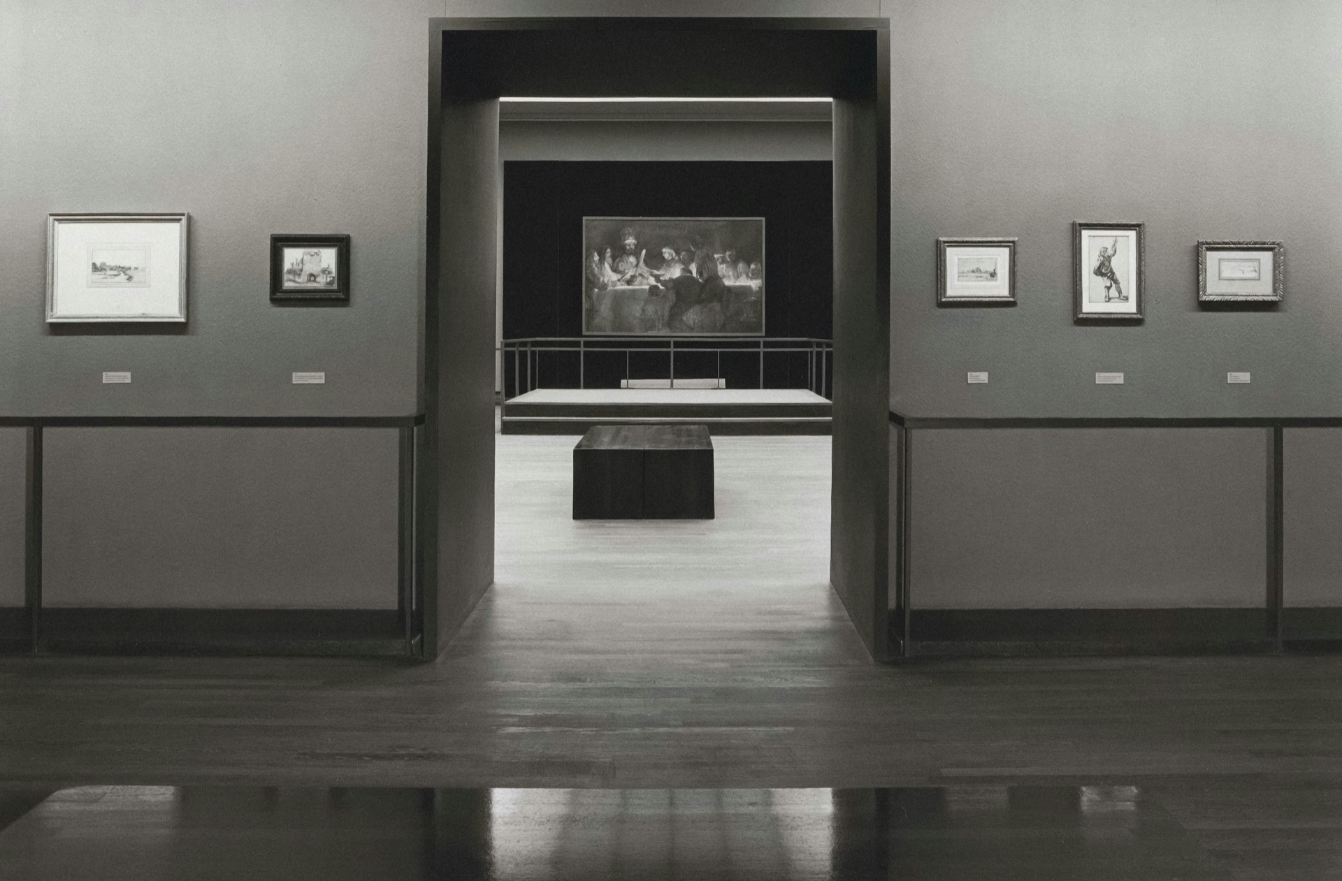 Empty contemporary art gallery