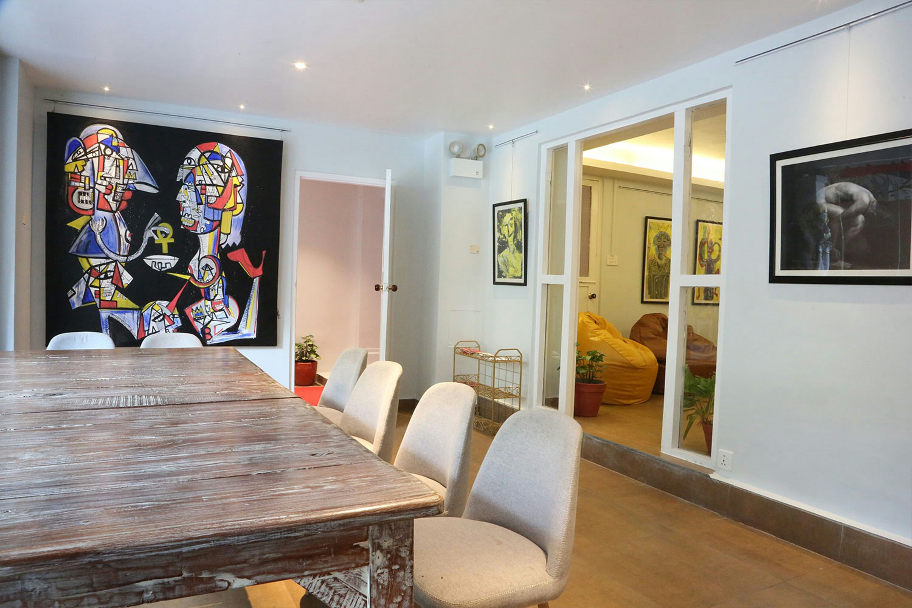 Art collection in a private living space